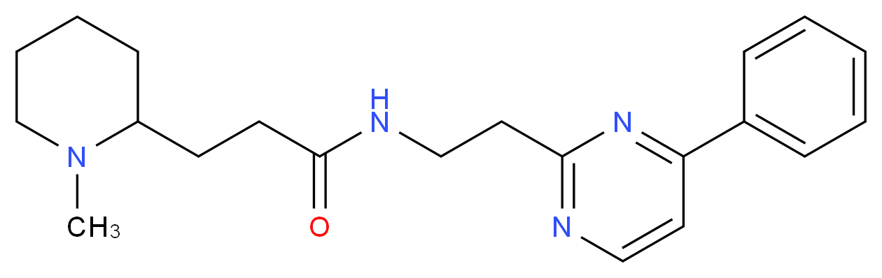3-(1-methyl-2-piperidinyl)-N-[2-(4-phenyl-2-pyrimidinyl)ethyl]propanamide_Molecular_structure_CAS_)