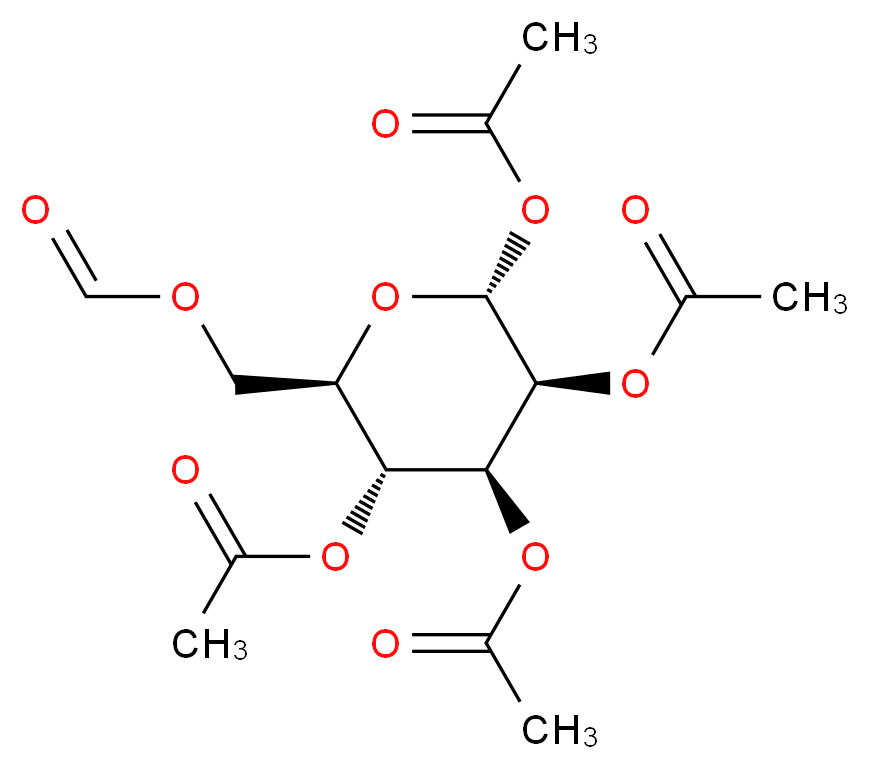 2,3,5-tri(acetyloxy)-6-(formyloxymethyl)tetrahydro-2H-pyran-4-yl acetate_Molecular_structure_CAS_)