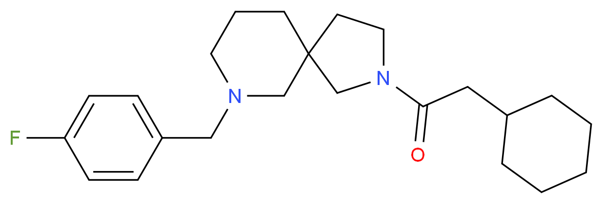 2-(cyclohexylacetyl)-7-(4-fluorobenzyl)-2,7-diazaspiro[4.5]decane_Molecular_structure_CAS_)