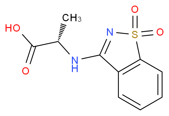 (2S)-2-[(1,1-dioxido-1,2-benzisothiazol-3-yl)amino]propanoic acid_Molecular_structure_CAS_)
