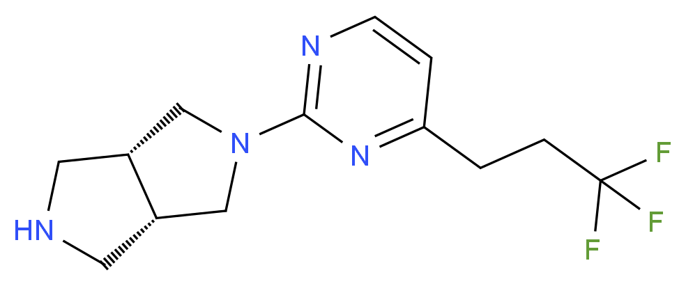 (3aR*,6aS*)-2-[4-(3,3,3-trifluoropropyl)pyrimidin-2-yl]octahydropyrrolo[3,4-c]pyrrole_Molecular_structure_CAS_)