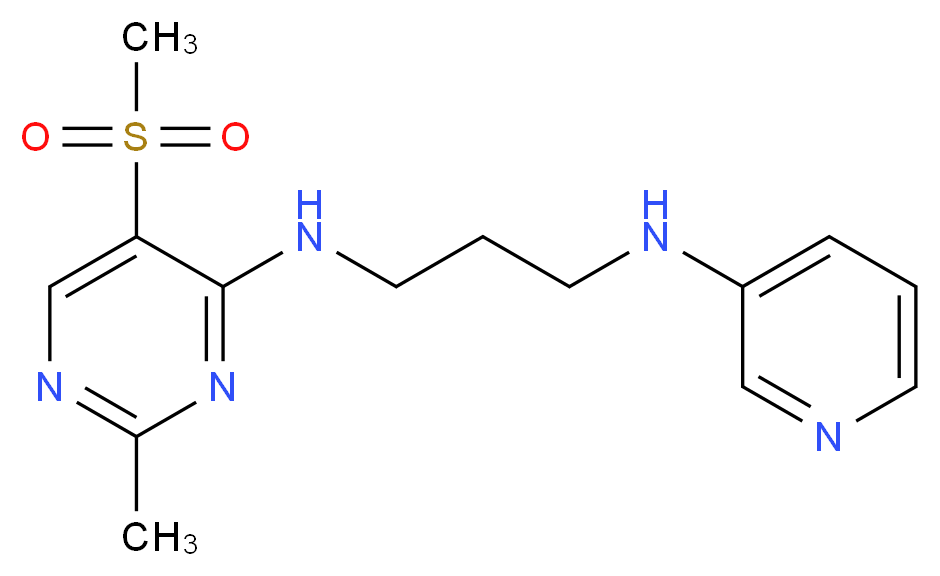 N-[2-methyl-5-(methylsulfonyl)pyrimidin-4-yl]-N'-pyridin-3-ylpropane-1,3-diamine_Molecular_structure_CAS_)