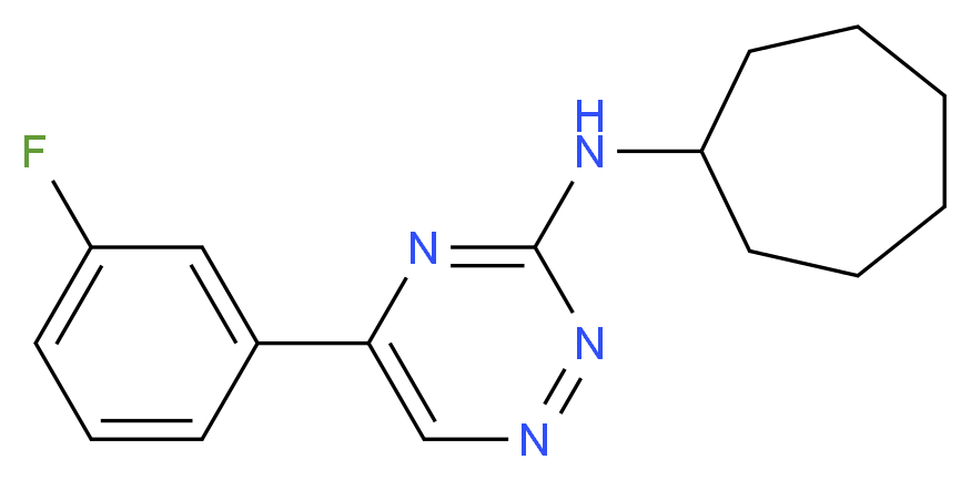 N-cycloheptyl-5-(3-fluorophenyl)-1,2,4-triazin-3-amine_Molecular_structure_CAS_)