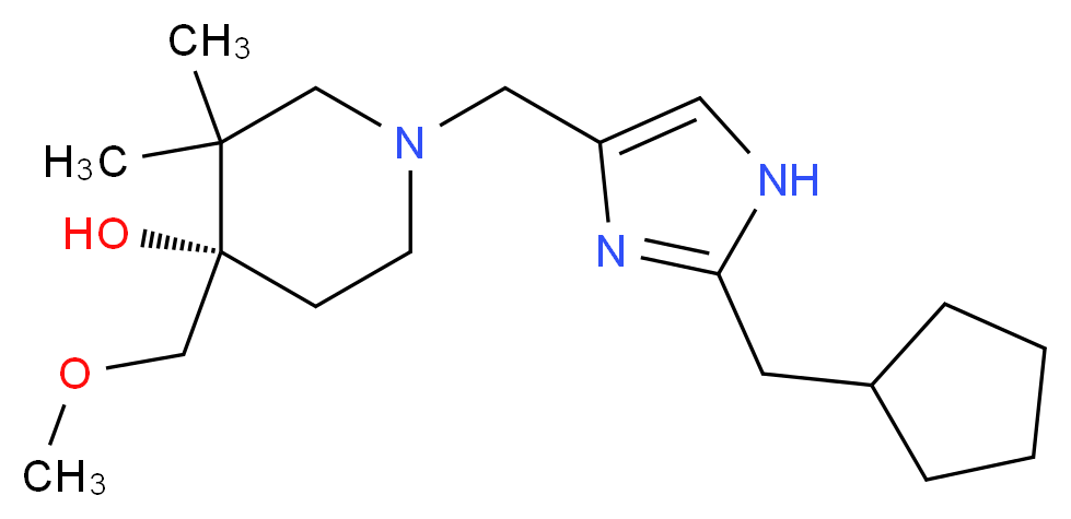 (4S)-1-{[2-(cyclopentylmethyl)-1H-imidazol-4-yl]methyl}-4-(methoxymethyl)-3,3-dimethyl-4-piperidinol_Molecular_structure_CAS_)