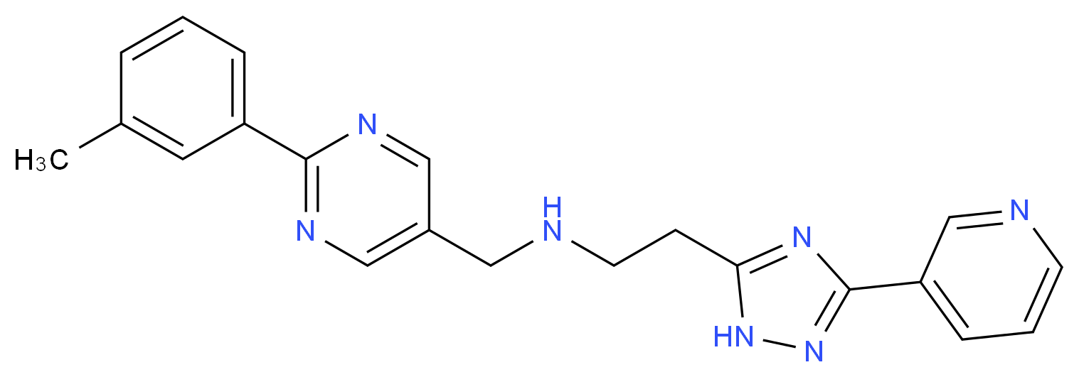 N-{[2-(3-methylphenyl)pyrimidin-5-yl]methyl}-2-(3-pyridin-3-yl-1H-1,2,4-triazol-5-yl)ethanamine_Molecular_structure_CAS_)