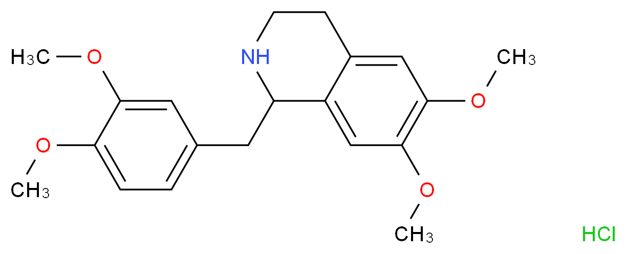 1-(3,4-Dimethoxybenzyl)-6,7-dimethoxy-1,2,3,4-tetrahydroisoquinoline hydrochloride_Molecular_structure_CAS_6429-04-5)