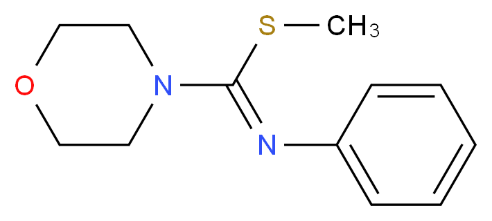 (Z)-N-[(methylsulfanyl)(morpholin-4-yl)methylidene]aniline_Molecular_structure_CAS_)