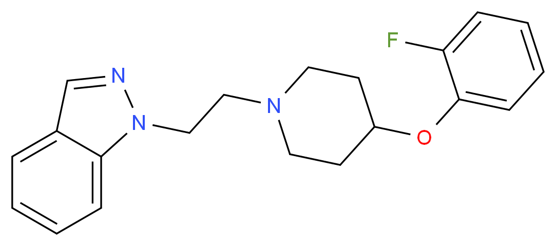 1-{2-[4-(2-fluorophenoxy)-1-piperidinyl]ethyl}-1H-indazole_Molecular_structure_CAS_)