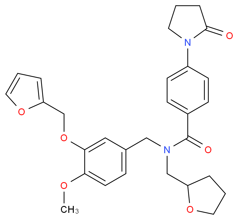 N-[3-(2-furylmethoxy)-4-methoxybenzyl]-4-(2-oxo-1-pyrrolidinyl)-N-(tetrahydro-2-furanylmethyl)benzamide_Molecular_structure_CAS_)