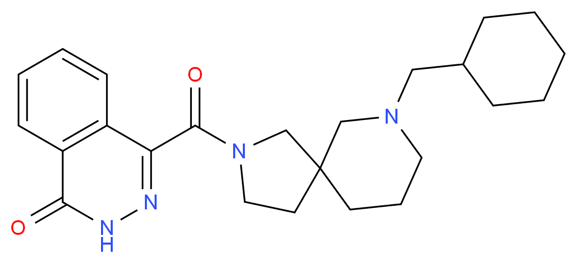 4-{[7-(cyclohexylmethyl)-2,7-diazaspiro[4.5]dec-2-yl]carbonyl}-1(2H)-phthalazinone_Molecular_structure_CAS_)
