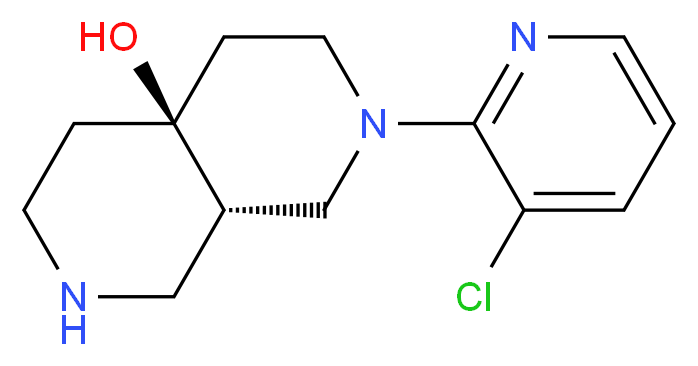 (4aS*,8aS*)-2-(3-chloropyridin-2-yl)octahydro-2,7-naphthyridin-4a(2H)-ol_Molecular_structure_CAS_)