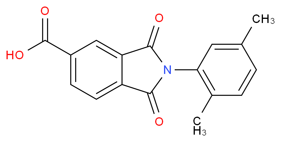 2-(2,5-Dimethyl-phenyl)-1,3-dioxo-2,3-dihydro-1H-isoindole-5-carboxylic acid_Molecular_structure_CAS_306320-92-3)