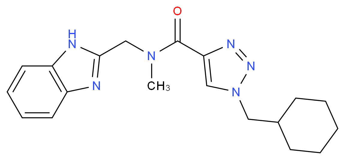 N-(1H-benzimidazol-2-ylmethyl)-1-(cyclohexylmethyl)-N-methyl-1H-1,2,3-triazole-4-carboxamide_Molecular_structure_CAS_)