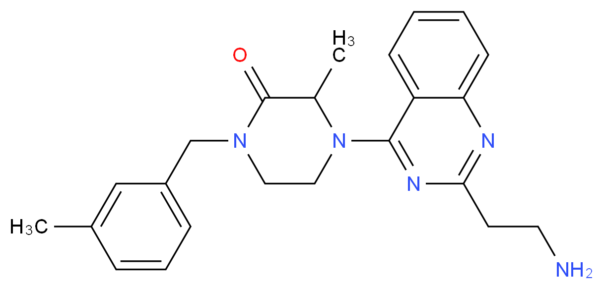 4-[2-(2-aminoethyl)quinazolin-4-yl]-3-methyl-1-(3-methylbenzyl)piperazin-2-one_Molecular_structure_CAS_)