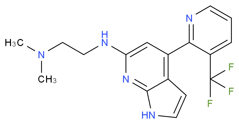N,N-dimethyl-N'-{4-[3-(trifluoromethyl)pyridin-2-yl]-1H-pyrrolo[2,3-b]pyridin-6-yl}ethane-1,2-diamine_Molecular_structure_CAS_)