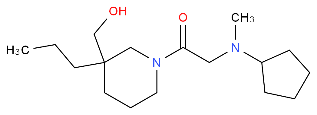 [1-(N-cyclopentyl-N-methylglycyl)-3-propyl-3-piperidinyl]methanol_Molecular_structure_CAS_)