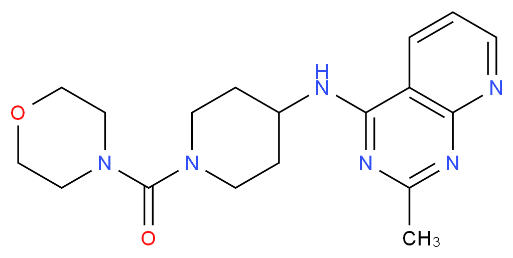 2-methyl-N-[1-(morpholin-4-ylcarbonyl)piperidin-4-yl]pyrido[2,3-d]pyrimidin-4-amine_Molecular_structure_CAS_)