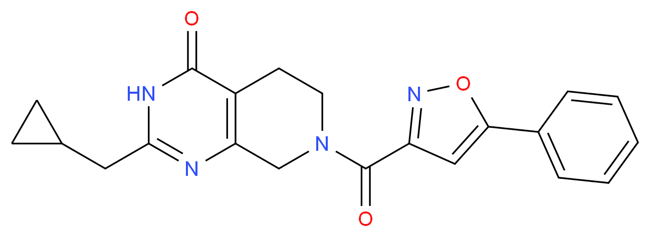 2-(cyclopropylmethyl)-7-[(5-phenyl-3-isoxazolyl)carbonyl]-5,6,7,8-tetrahydropyrido[3,4-d]pyrimidin-4(3H)-one_Molecular_structure_CAS_)