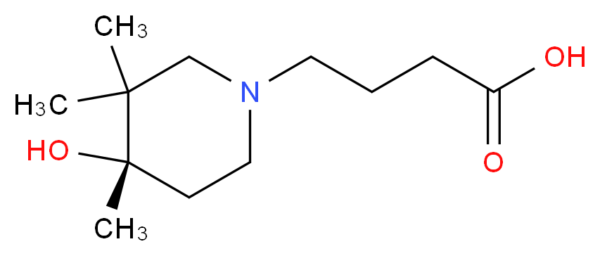 4-[(4S)-4-hydroxy-3,3,4-trimethyl-1-piperidinyl]butanoic acid_Molecular_structure_CAS_)