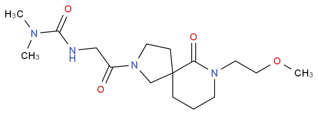 N'-{2-[7-(2-methoxyethyl)-6-oxo-2,7-diazaspiro[4.5]dec-2-yl]-2-oxoethyl}-N,N-dimethylurea (non-preferred name)_Molecular_structure_CAS_)