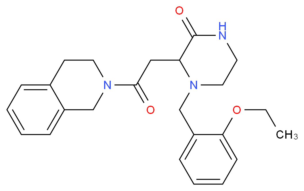 3-[2-(3,4-dihydro-2(1H)-isoquinolinyl)-2-oxoethyl]-4-(2-ethoxybenzyl)-2-piperazinone_Molecular_structure_CAS_)
