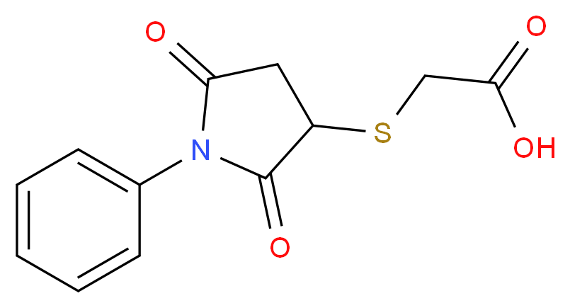 [(2,5-dioxo-1-phenylpyrrolidin-3-yl)thio]acetic acid_Molecular_structure_CAS_60788-02-5)