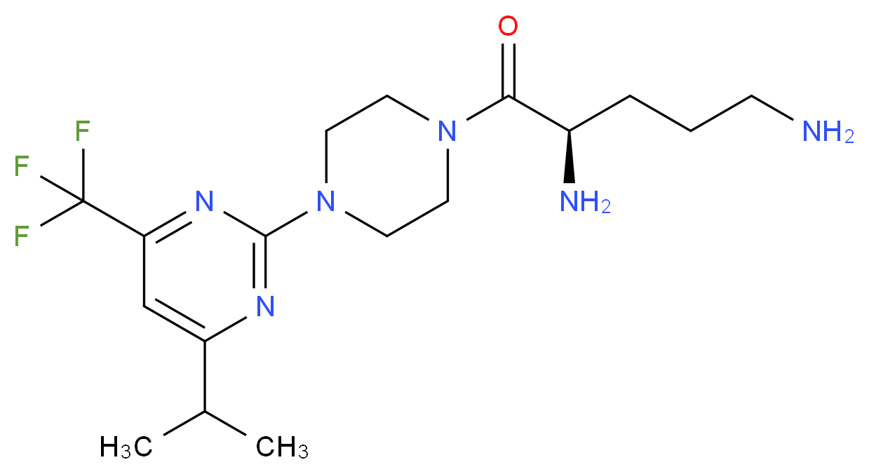 (4R)-5-{4-[4-isopropyl-6-(trifluoromethyl)-2-pyrimidinyl]-1-piperazinyl}-5-oxo-1,4-pentanediamine_Molecular_structure_CAS_)