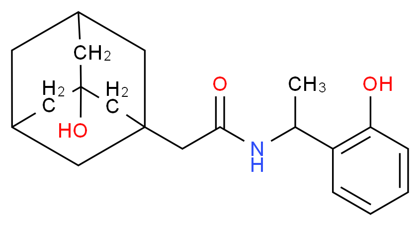 2-(3-hydroxy-1-adamantyl)-N-[1-(2-hydroxyphenyl)ethyl]acetamide_Molecular_structure_CAS_)