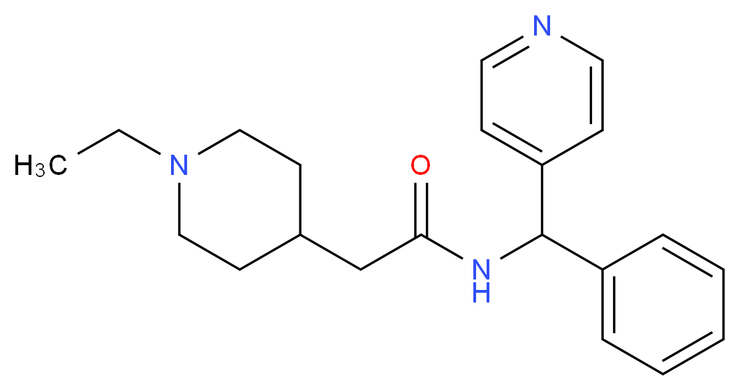 2-(1-ethyl-4-piperidinyl)-N-[phenyl(4-pyridinyl)methyl]acetamide_Molecular_structure_CAS_)