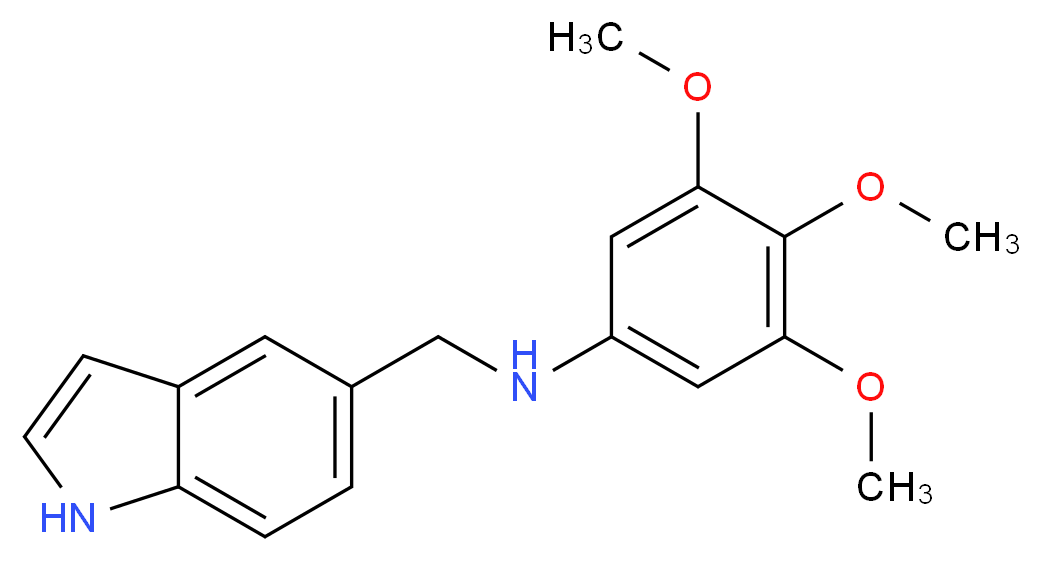 N-(1H-Indol-5-ylmethyl)-N-(3,4,5-trimethoxyphenyl) amine_Molecular_structure_CAS_)
