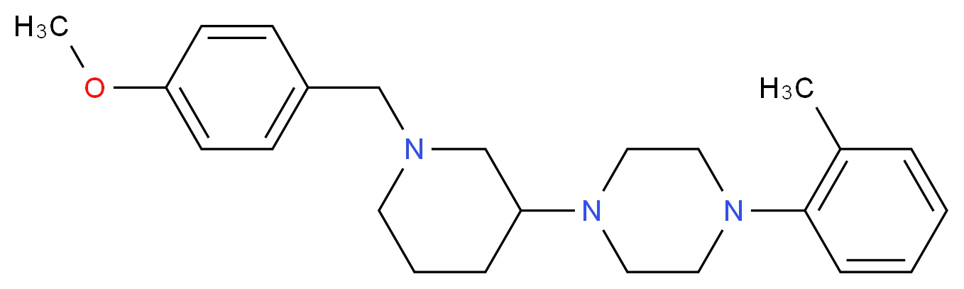 1-[1-(4-methoxybenzyl)-3-piperidinyl]-4-(2-methylphenyl)piperazine_Molecular_structure_CAS_)
