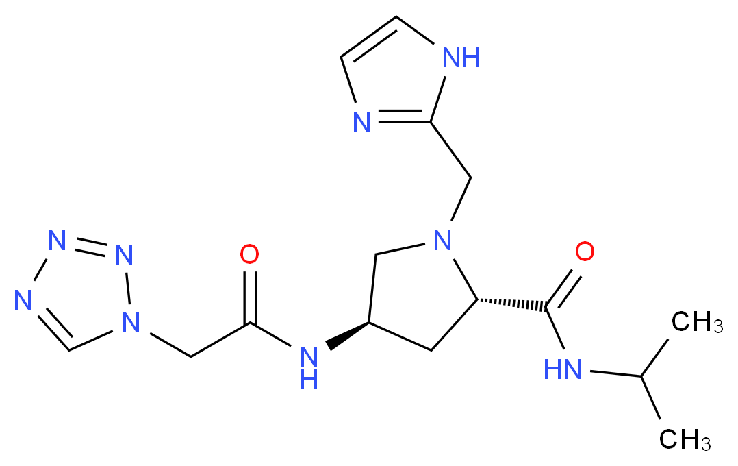 (4R)-1-(1H-imidazol-2-ylmethyl)-N-isopropyl-4-[(1H-tetrazol-1-ylacetyl)amino]-L-prolinamide_Molecular_structure_CAS_)