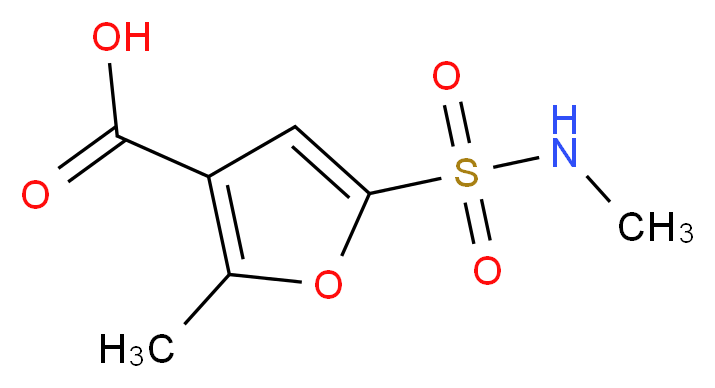 2-methyl-5-(methylsulfamoyl)furan-3-carboxylic acid_Molecular_structure_CAS_)