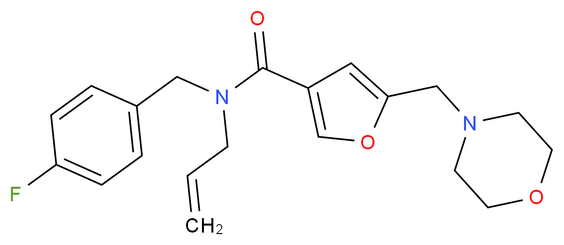 N-allyl-N-(4-fluorobenzyl)-5-(morpholin-4-ylmethyl)-3-furamide_Molecular_structure_CAS_)