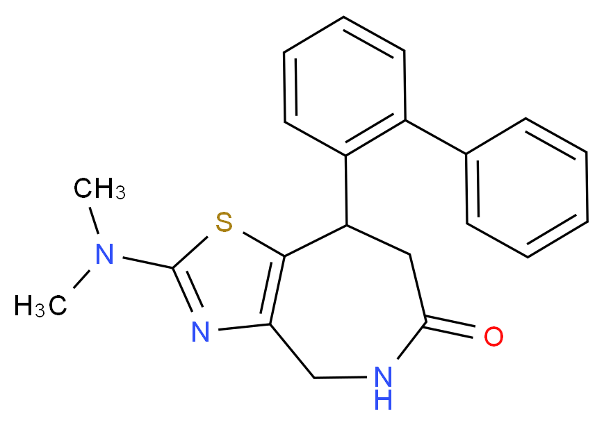 8-biphenyl-2-yl-2-(dimethylamino)-4,5,7,8-tetrahydro-6H-[1,3]thiazolo[4,5-c]azepin-6-one_Molecular_structure_CAS_)