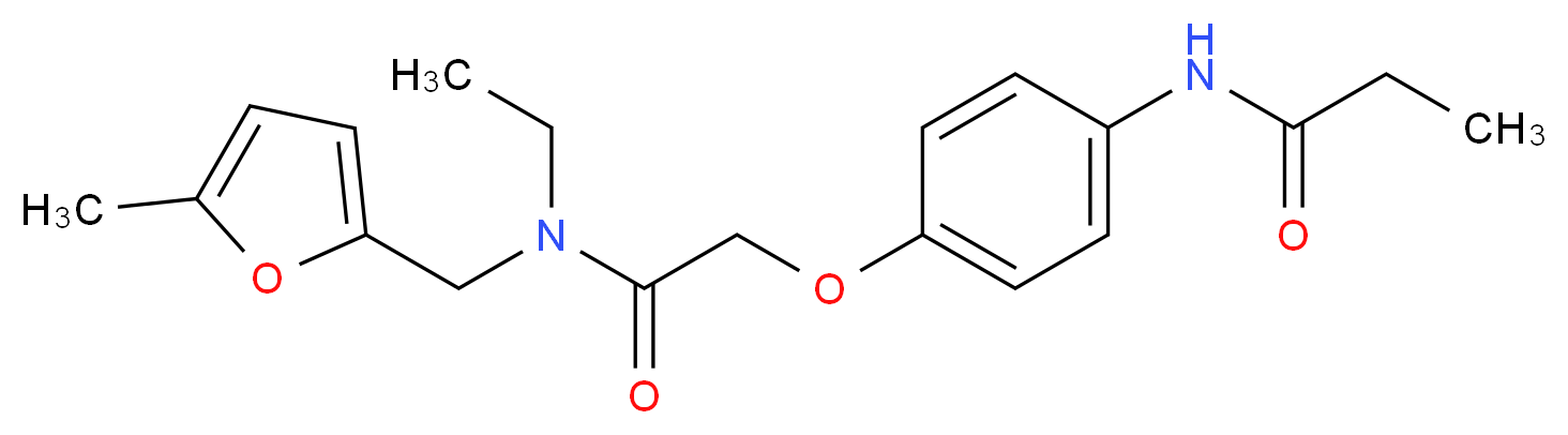 N-[4-(2-{ethyl[(5-methyl-2-furyl)methyl]amino}-2-oxoethoxy)phenyl]propanamide_Molecular_structure_CAS_)