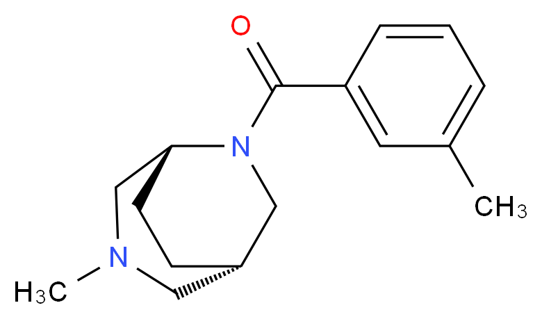 (1S*,5R*)-3-methyl-6-(3-methylbenzoyl)-3,6-diazabicyclo[3.2.2]nonane_Molecular_structure_CAS_)