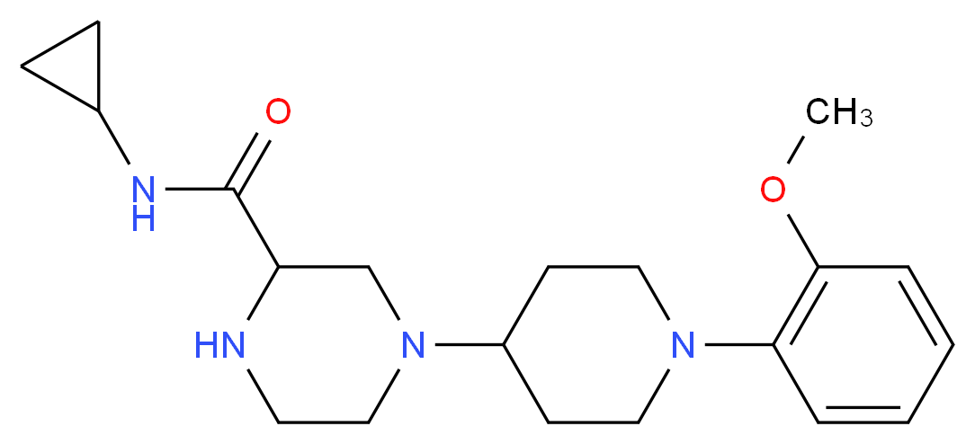 N-cyclopropyl-4-[1-(2-methoxyphenyl)-4-piperidinyl]-2-piperazinecarboxamide_Molecular_structure_CAS_)