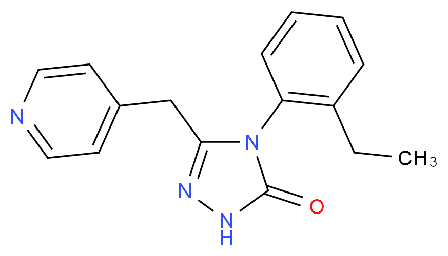 4-(2-ethylphenyl)-5-(pyridin-4-ylmethyl)-2,4-dihydro-3H-1,2,4-triazol-3-one_Molecular_structure_CAS_)