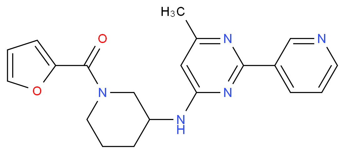 N-[1-(2-furoyl)piperidin-3-yl]-6-methyl-2-pyridin-3-ylpyrimidin-4-amine_Molecular_structure_CAS_)