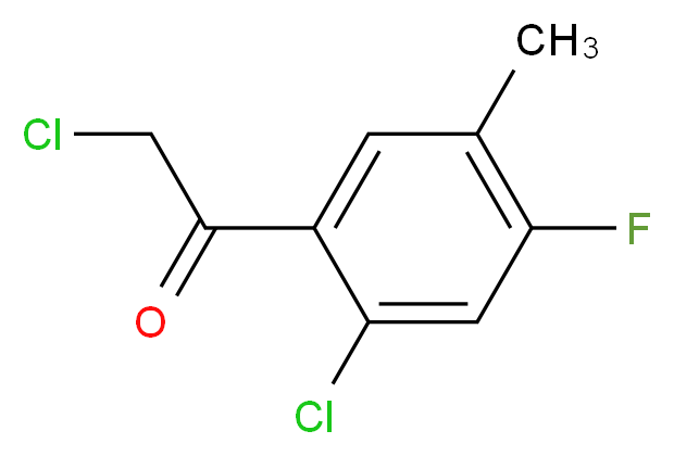 2-chloro-1-(2-chloro-4-fluoro-5-methylphenyl)ethan-1-one_Molecular_structure_CAS_)