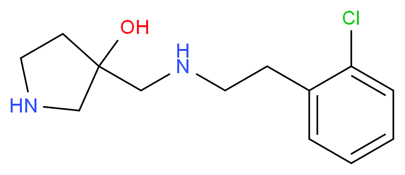 3-({[2-(2-chlorophenyl)ethyl]amino}methyl)pyrrolidin-3-ol_Molecular_structure_CAS_)