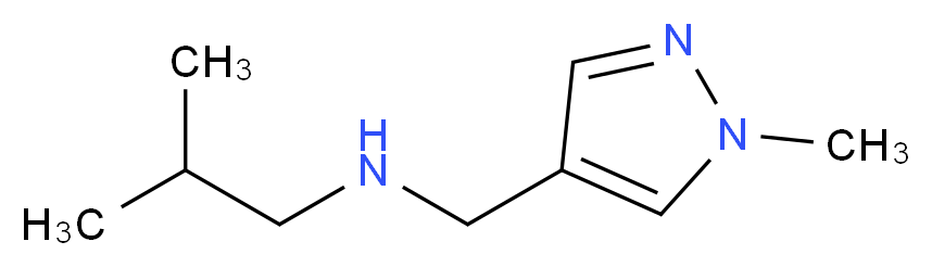 2-methyl-N-[(1-methyl-1H-pyrazol-4-yl)methyl]propan-1-amine_Molecular_structure_CAS_1015845-80-3)