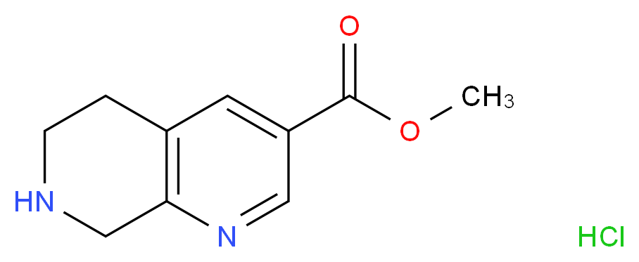 Methyl 5,6,7,8-tetrahydro-1,7-naphthyridine-3-carboxylate hydrochloride_Molecular_structure_CAS_1253792-57-2)
