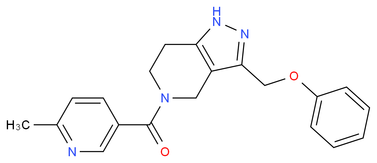 5-[(6-methylpyridin-3-yl)carbonyl]-3-(phenoxymethyl)-4,5,6,7-tetrahydro-1H-pyrazolo[4,3-c]pyridine_Molecular_structure_CAS_)