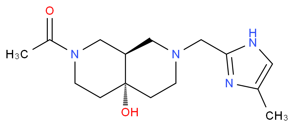 (4aR*,8aR*)-2-acetyl-7-[(4-methyl-1H-imidazol-2-yl)methyl]octahydro-2,7-naphthyridin-4a(2H)-ol_Molecular_structure_CAS_)