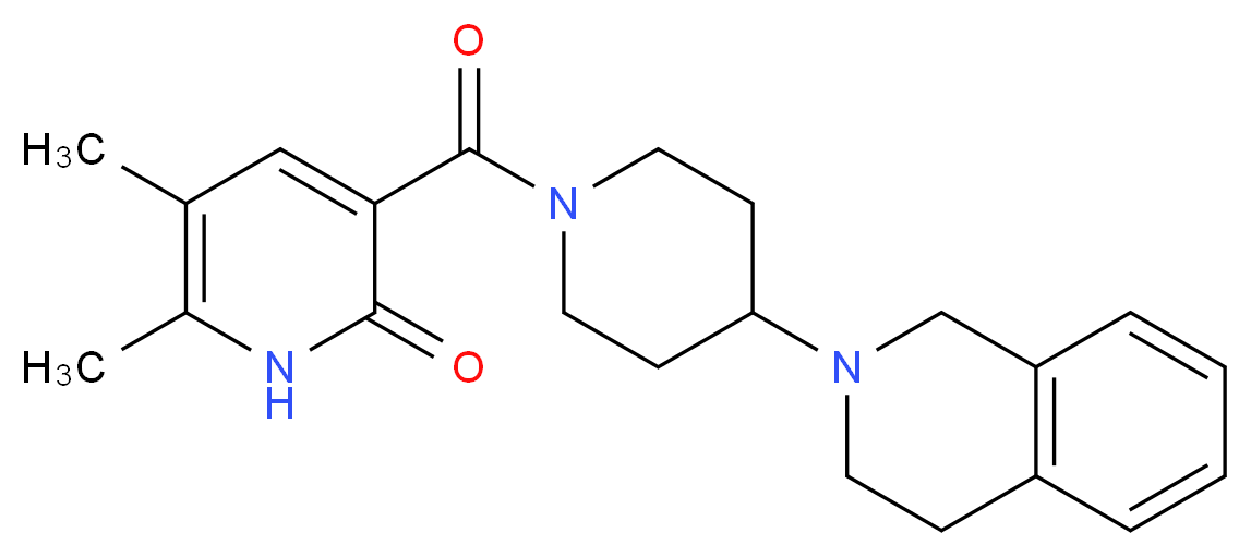 3-{[4-(3,4-dihydro-2(1H)-isoquinolinyl)-1-piperidinyl]carbonyl}-5,6-dimethyl-2(1H)-pyridinone_Molecular_structure_CAS_)