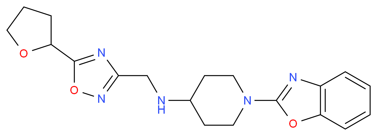 1-(1,3-benzoxazol-2-yl)-N-{[5-(tetrahydrofuran-2-yl)-1,2,4-oxadiazol-3-yl]methyl}piperidin-4-amine_Molecular_structure_CAS_)