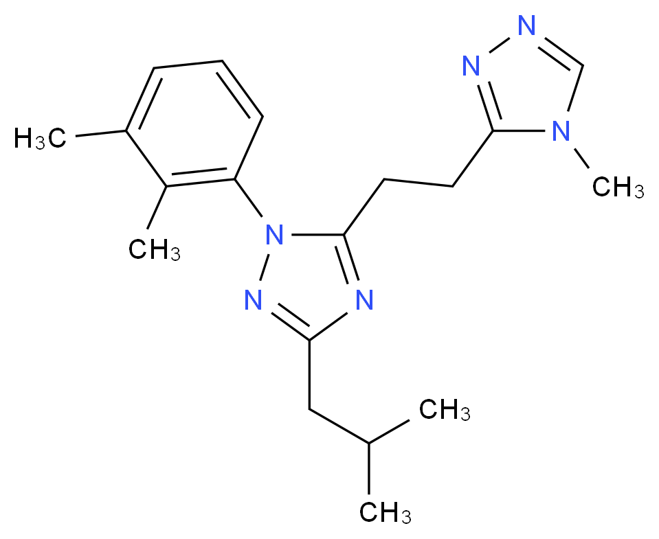 1-(2,3-dimethylphenyl)-3-isobutyl-5-[2-(4-methyl-4H-1,2,4-triazol-3-yl)ethyl]-1H-1,2,4-triazole_Molecular_structure_CAS_)