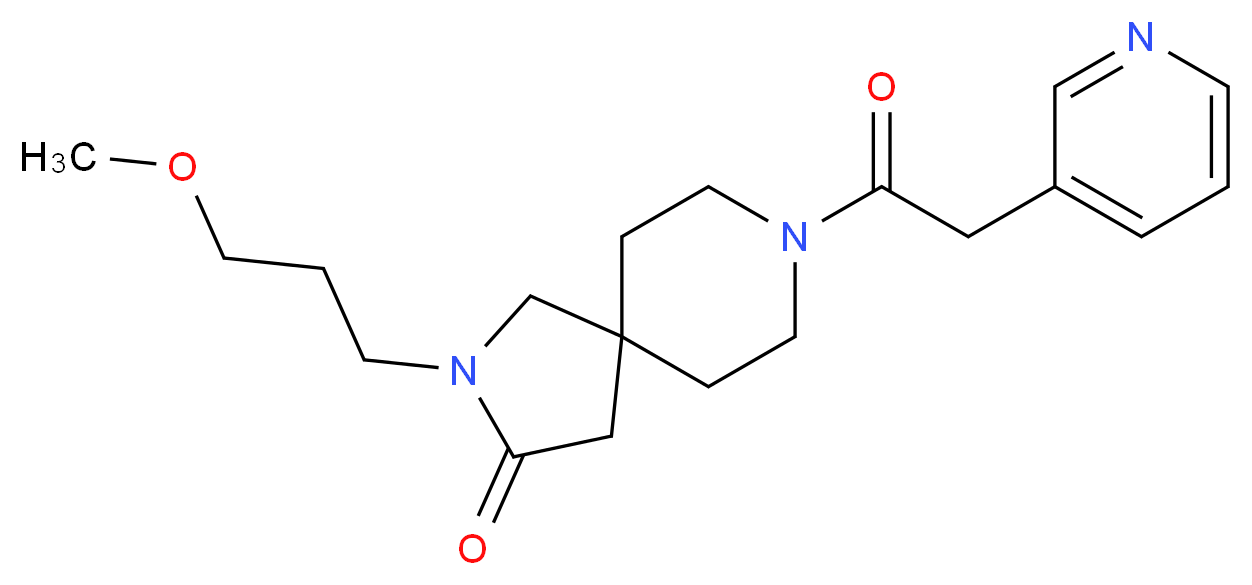 2-(3-methoxypropyl)-8-(pyridin-3-ylacetyl)-2,8-diazaspiro[4.5]decan-3-one_Molecular_structure_CAS_)